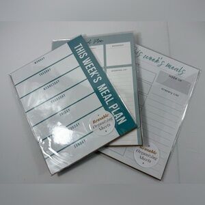 New-Custom Made Meal Plan Reusable Organizer Sheet w/Wet Erase Marker